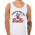 thumbnail image 2 of Check Out My Balls Christmas Tank Top Unisex X-Small White, 2 of 5