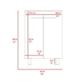 thumbnail image 6 of Newboti Furniture Sienna 2-Door Rectangle Freestanding Vanity Cabinet White 27465, 6 of 7