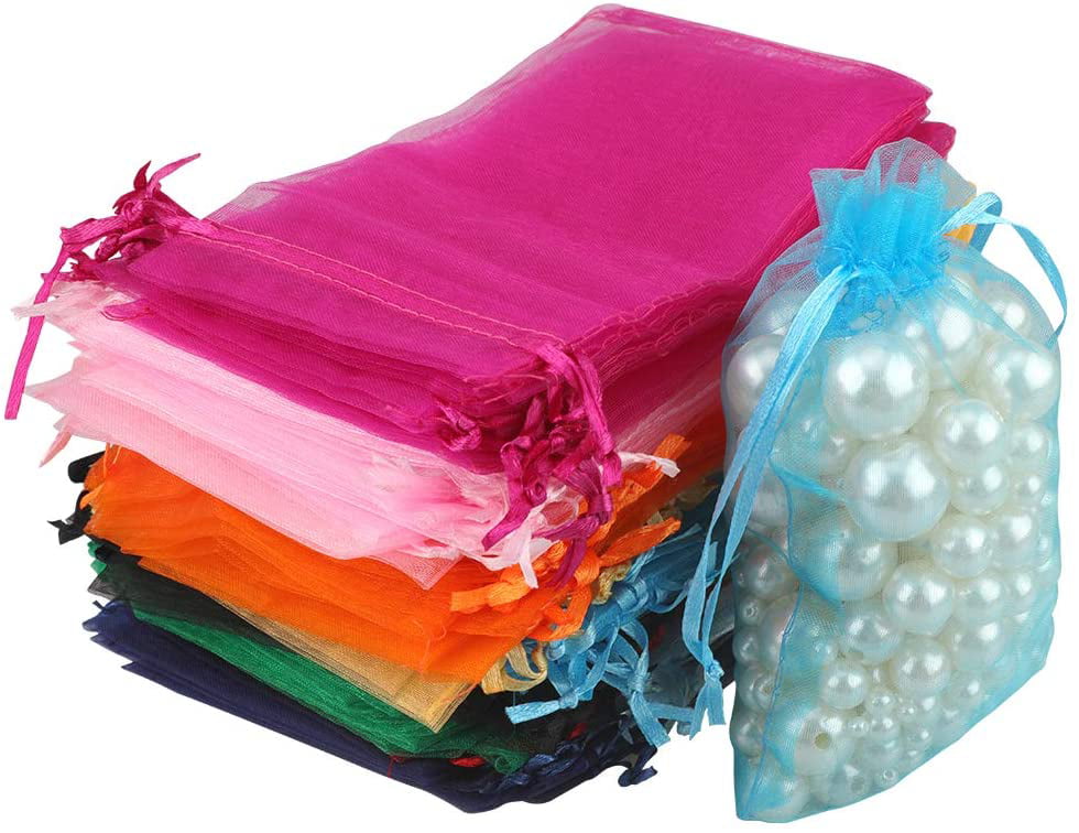 30 Assorted Organza Gift Bags 15cm x 12cm Pouches