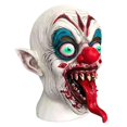 thumbnail image 1 of Máscara de Payaso Horrible YONGSHENG de Halloween con Disfraz de Diablo Nariz Roja y Lengua Larga Sangrienta, 1 of 5