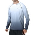 thumbnail image 5 of Yuyangdpb Men's Long Sleeve Swim Shirts Rashguard UPF 50+ UV Sun Protection Shirt Athletic Workout Running Hiking T-Shirt Swimwear White Gradient Grey S, 5 of 7