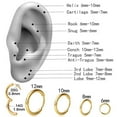 thumbnail image 2 of 4 Pairs Gold Hoop Earrings Set for Women, 14K Gold Plated Cartilage Hoop Earring Hypoallergenic Non Tarnish Small Hoop Earrings for 2Nd 3Rd Hole Gold Huggie Hoop Earrings for Women Men Gifts (Gold), 2 of 8