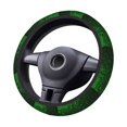 thumbnail image 2 of Balery Green Sparkling Fundas elásticas antideslizantes para volante, funda protectora universal para hombre y mujer, 15 pulgadas, accesorios para coche., 2 of 6