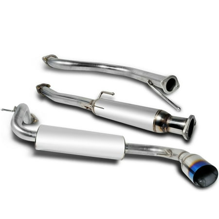 1991 Honda Parts Spec-D Tuning For 1988-1991 Honda Civic 3Dr Catback Exhaust System Burnt Rainbow Tip 1988 1989 1990 1991 ()