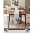 thumbnail image 3 of ERUNPONLY Vintage Elephant Table Runner - 120 Inch Long Modern Art Animal Watercolor Cotton and Linen Blended Dress Scarves Farmhouse Table Runner for Kitchen Dining, Coffee Table, 13"x120", 3 of 8