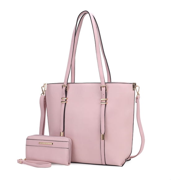 Bolso de piel vegana con billetera - 2 piezas