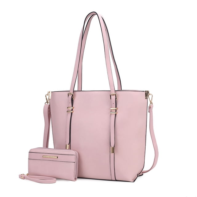 Bolso de piel vegana con billetera - 2 piezas