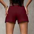 thumbnail image 4 of Women's Stretch Twill Chino Shorts Tailored High Waisted Summer Dressy Casual Shorts with Pockets, S, 4 of 5