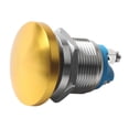 thumbnail image 1 of Bouton-poussoir en Métal 22Mm Interrupteur 1pas de Tête de Champignon Auto-Réinitialisable Pieds à Vis Jaune, 1 of 9
