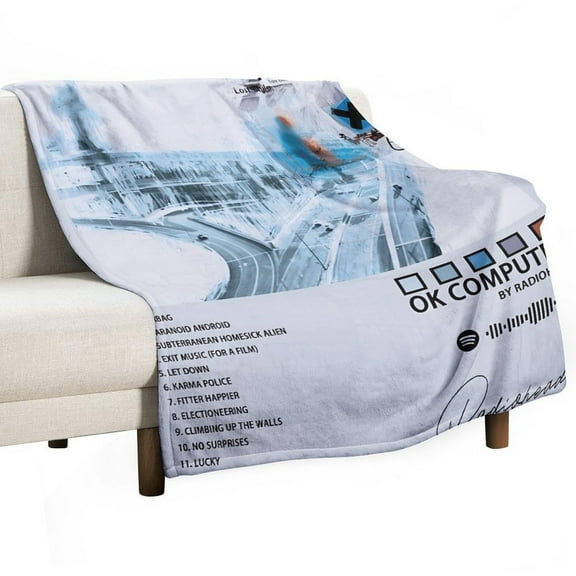 Radiohead Luxury Flannel Blanket - Super Soft Anti-Static Plush Warm Blanket for Sofa Bed - Extra Large Cozy Blanket for Men and Women, Home Decor Gift.