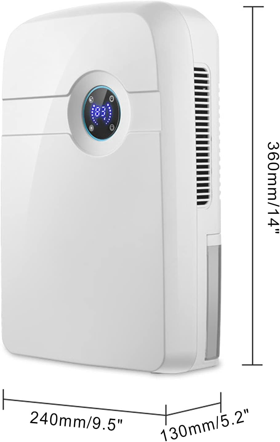 Miumaeov Remote Control Household Dehumidifier Mini Dehumidifier Mute Moisture Absorption Remotely 2.5L