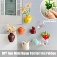 thumbnail image 2 of Hbtdoern Mini Vase Magnets for Fridge, Mini Bud Vases Magnetic, Cute 3D Flower Vase for Kitchen & Office Decoration, 2 of 6