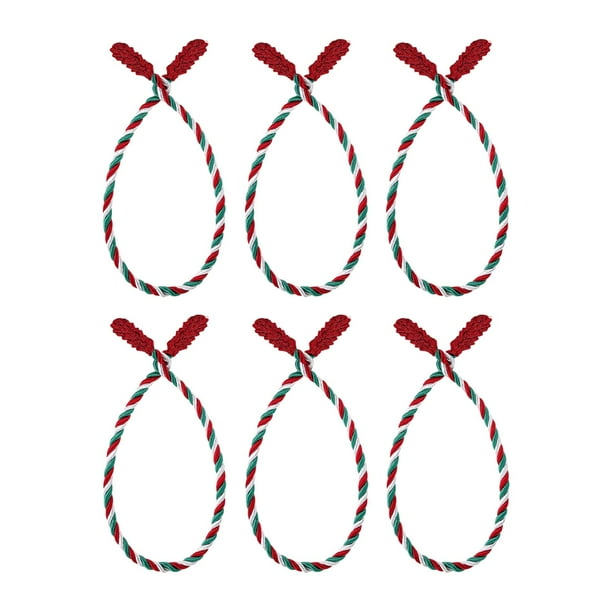 Juego de 6 cintas reutilizables y fáciles de moldear para guirnaldas navideñas, ideales para empaques y decoraciones flexibles, perfectas para calceti Rojo blanco verde