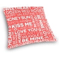 thumbnail image 2 of Double Sided Valentine''s Day Word I Love You Seamless Pattern Polyester Velvet Pillow Case Square 16x16 Inches Sofa Waist Throw Cushion Cover, 2 of 3