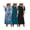 Black+blue Green+continuous Floral Pattern, variant on 3 Pack Long Nightgowns for Women Ruffle House Dress