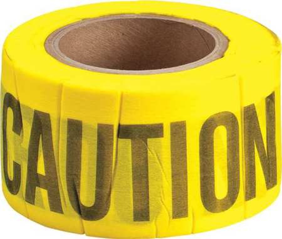 BRADY 91090 Barricade Tape,Caution,Black/Yellow,3inW