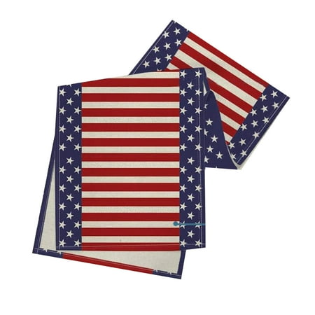 

Xinqinghao Red Stars America 4th Of July Patriotic Memorial Day Table Runner Independence Day Holiday Kitchen Dining Table Decoration For Indoor Outdoor Home Party Decoration Blue