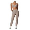 thumbnail image 1 of Conjuntos de entrenamiento for mujer, sujetador deportivo de 2 piezas, camiseta sin mangas, leggings de cintura alta, ropa deportiva for gimnasio y yoga, top de entrenamiento for mujer, 1 of 7