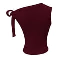thumbnail image 4 of Ashirexll Débardeurs pour Femmes Mode Décontractée Couleur Unie Sans Manches Col Incliné Blouses Tops d'Été, 4 of 5