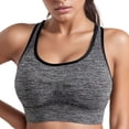 thumbnail image 1 of B91xZ Womens Plus Sports Bras Low Support Seamless Pullover Cami Sports Bra,Gray L, 1 of 5