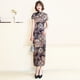 thumbnail image 4 of Vestido cheongsam largo de verano y otoño Vestido de mujer ajustado Rendimiento, 4 of 6