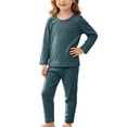 thumbnail image 2 of Bovxnpu Girls Boys Outfits Set Toddler Sleepwear Set Cotton Long Sleeve Top Pants 2 Piece Sleep Set, 2 of 9