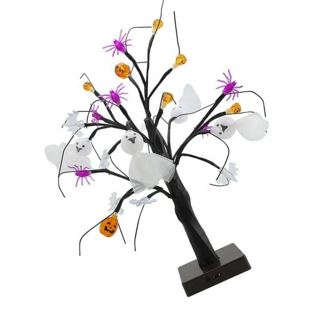 kurtrusly Tree Light Desk Ornament Holiday Supplies Household Decorations Scary Horror Exquisite Multipurpose Halloween Decor