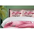 thumbnail image 3 of Ambesonne Funny Duvet Cover Set, Save a Horse Ride a Cowboy, Queen, Pink and Seal Brown, 3 of 5