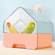 thumbnail image 2 of Hanging Bird Bath Cube Light Pink for Small Birds 15.5x15x14.8cm Canary Budgerigar Parrots Cockatiel Lovebird Accessory, 2 of 5