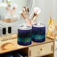thumbnail image 3 of Yayeee 2 Pack Qtip Holder Bathroom Cotton Swab Canister with Lid Clear Dispenser Set, Purple Moonlight Forest, 3 of 6