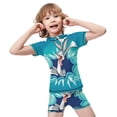 thumbnail image 4 of Looney Tunes Bugs Bunny Boys 2-Piece Swimsuit Set, Short Sleeve Rash Guard & Swim Trunks, 4 of 7