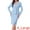 Light Blue, variant on DARING DIVA Women's 2 Pcs Business Tweed Trim Blazer Skirt Outfit Sets XS White