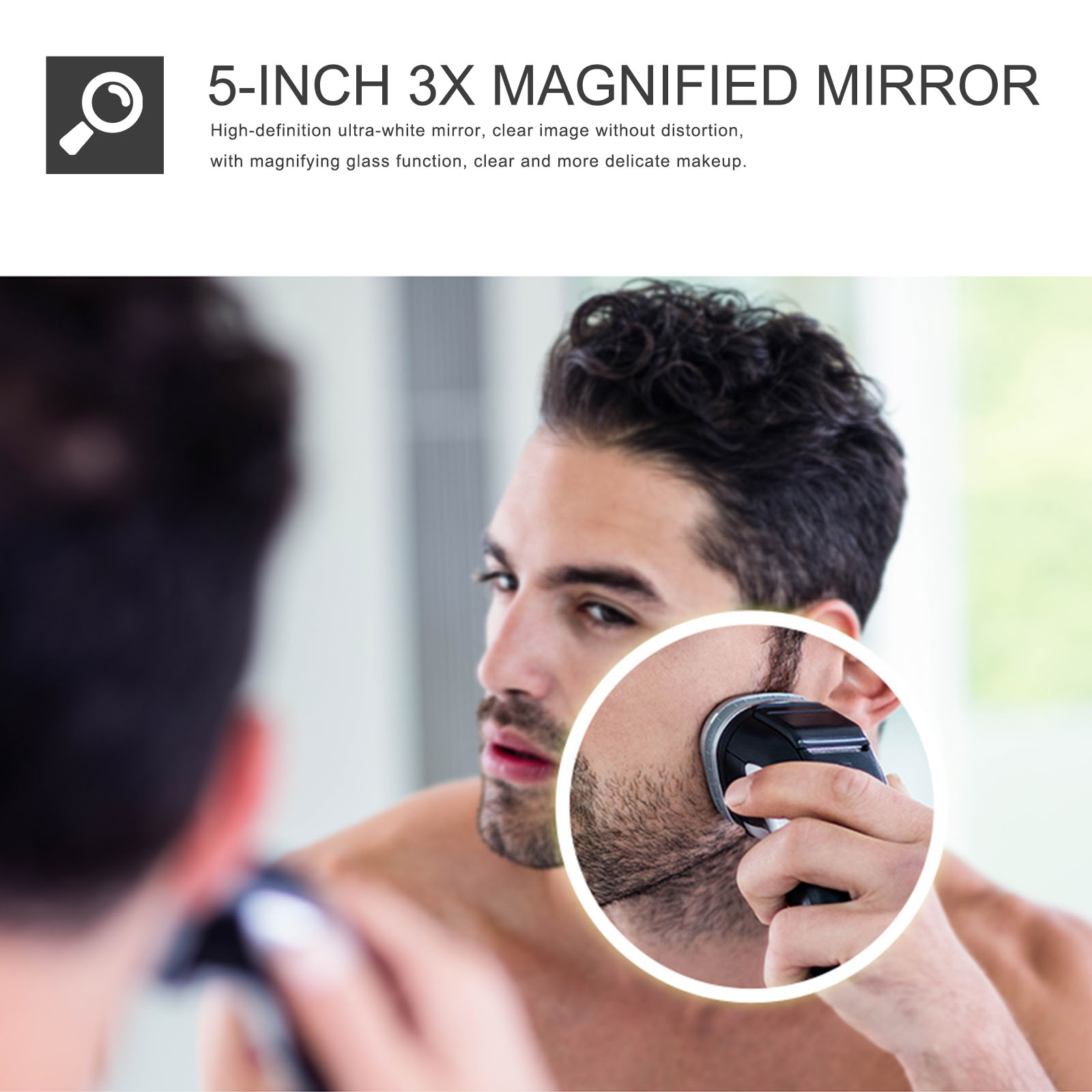 24 in x 24" Black Contemporary Wall Mirror
