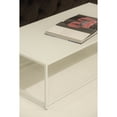 thumbnail image 2 of Pangea Home Miley Rectangular Modern Metal Coffee Table in White, 2 of 5
