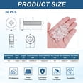 thumbnail image 2 of Uxcell 50Pcs M3x12mm Clear Plastic Phillips Countersunk Screws with Hex Nuts Kit, 2 of 7
