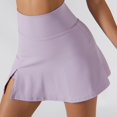 thumbnail image 5 of Gibobby Leggings cortos deportivos mujer para yoga Pantalones cortos para mujer de algodón de cintura alta elástica plisados con volantes lindos panta(Morado,G), 5 of 5