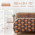 thumbnail image 6 of Basketball Sports Comforter Set Queen Size, Orange Basketball and Hoop Modern Black Soft Bedding Set for Man Woman, 4 Pieces Duvet Cover Set with Fitted Sheet, 2 Pillowcases, 6 of 9