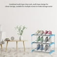 thumbnail image 3 of Organisateur de Chaussures Multi-Couches en Acier Inoxydable Support de Rangement pour Dortoir pour Entrée, 3 Niveaux, Bleu, 3 of 7