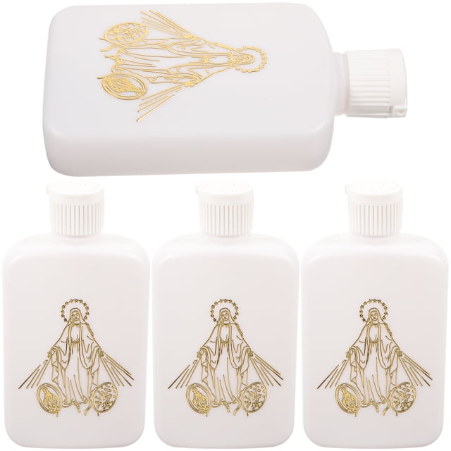 KAKOWELY 4 botellas de agua bendita vacías, contenedor católico cristiano para agua bendita.