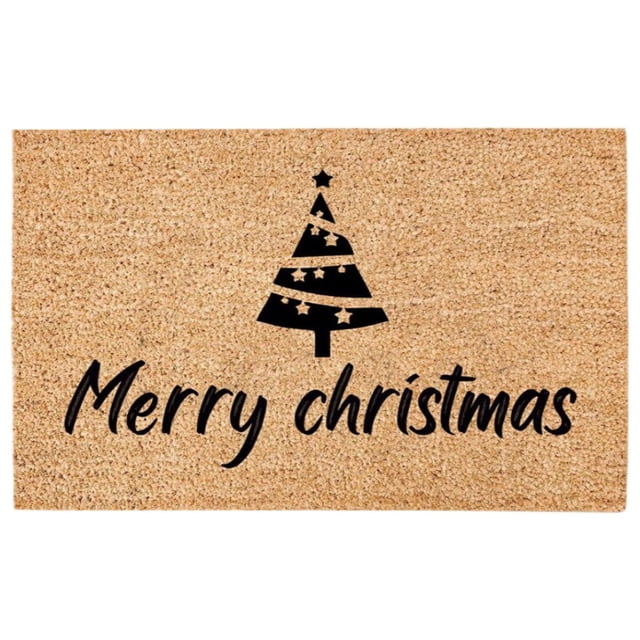 Décorations de Noël Lavables en Machine Durables Antidérapantes Tapis de Sol Extérieurs