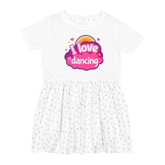 Inktastic I Love Dancing Dance Teacher Girls Toddler Dress