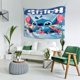 thumbnail image 3 of Tapiz de pared Stitch Azul, decoración de pared para el hogar, arte de pared para niños y niñas, decoración de dormitorio, sala de estar, 60 x 40 pulgadas, 3 of 8