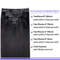 thumbnail image 4 of Pobokix Seamless Clip In Hair Extensions Real Human Hair Extensions Straight 8Pcs Invisible PU Skin Weft Hair Extensions Clip In Human Hair with 18Cli, 4 of 6