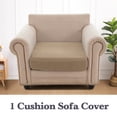 thumbnail image 2 of Sanmadrola Waterproof Couch Cushion Cover for Sectional Sofa,Slipcover Stain Resistant High Elasticity Wear-Resistant Striped Sofa Cover,Khaki 1 Piece Set for Furniture, Children, Pets, 2 of 7