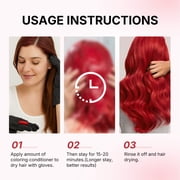 Karseell Color Depositing Conditioner Red Hair Mask Color Boosting, Hydrates and Enhances Red Tones for Color-Treated Hair 500ml 16.9floz