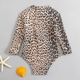 thumbnail image 4 of YunPes Toddler Girls One Piece Swimsuits Leopard Print Long Sleeve Bodysuit Summer Rash Guard Sun Protection Swimwear UPF 50+, 4 of 8