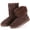 Chocolate, variant on TeqHome Winter Boots for Women Waterproof Snow Boots with Warm Lining Black Artificial Suede Mid-Calf Boots for Women - 7