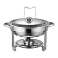 thumbnail image 1 of Siruishop Ensemble de Buffet à Réchaud, Support à Carburant, Réchaud de Buffet pour Dîners de Mariage et Événements Argent, 1 of 8