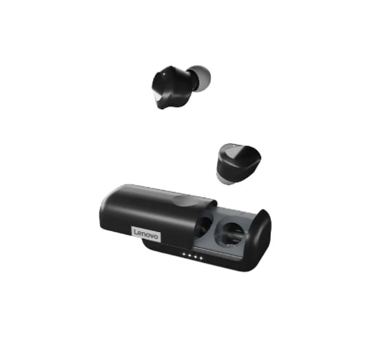 Refurbished Lenovo ZA800003WW True Wireless Earbuds Black