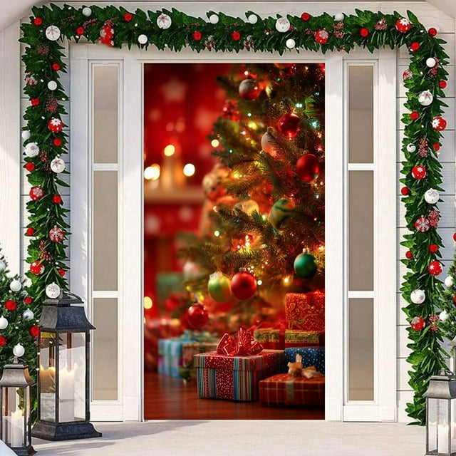 Decorative Tapestry Holiday Party Door Curtain Sign for Events and Celebrations